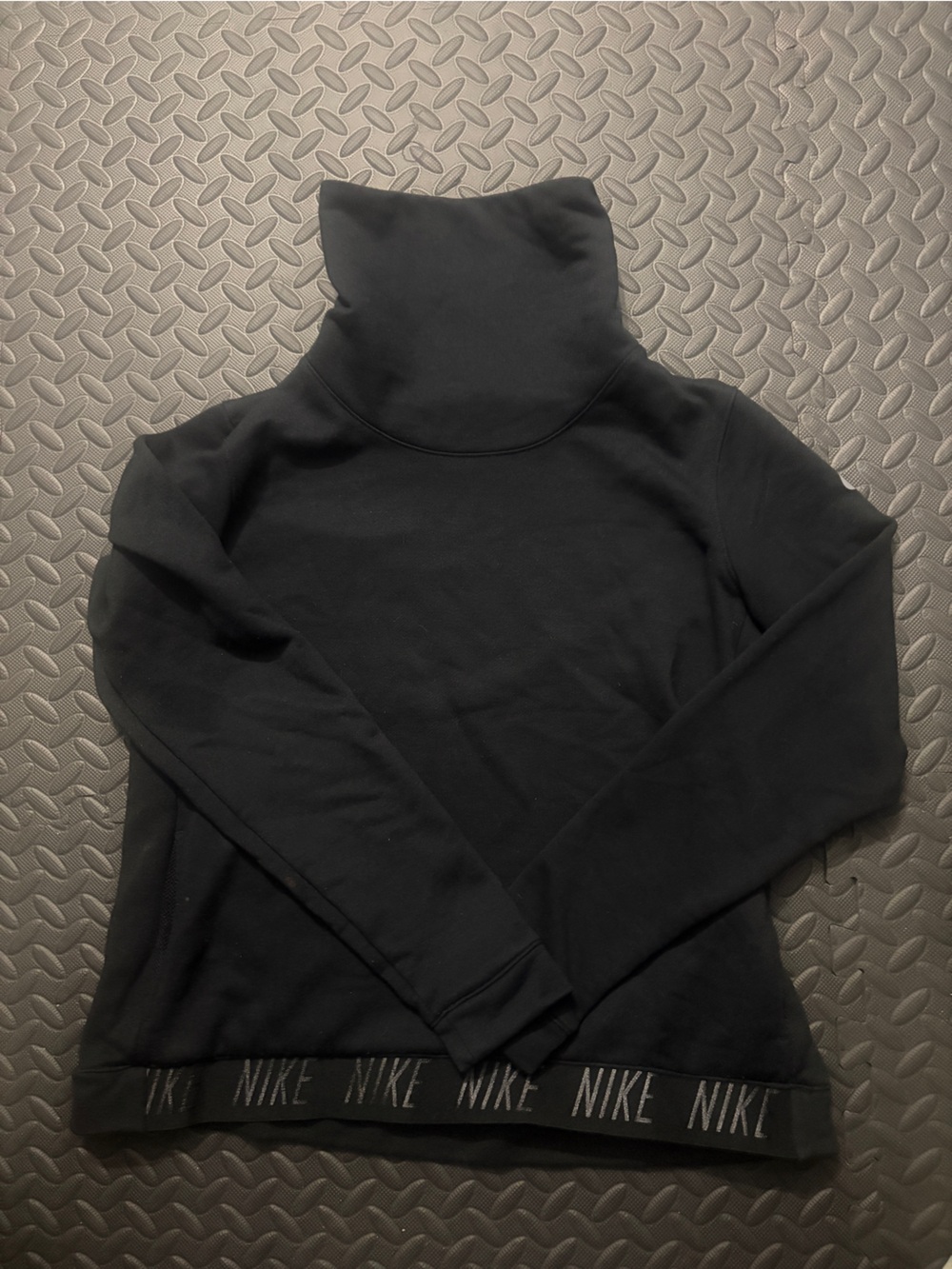 Nike Black Women's Cozy Logo Waist Lounge Sweatshirt
